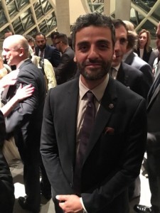 Oscar Isaac wears forget-me-not at Armenian Genocide film premiere at Toronto festival